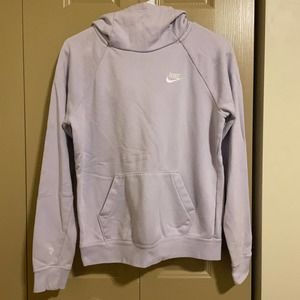 Nike Light Purple Lavender Hooded Cowl Neck Sweatshirt Hoodie Size Extra Small